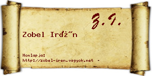 Zobel Irén névjegykártya